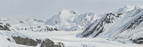 Voyage en paysage enneigé - variation 2 van Isabelle Jouan, Schilderij te koop op Singulart