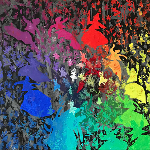 Tanz der Farbpaare van Master Phago, Schilderij te koop op Singulart