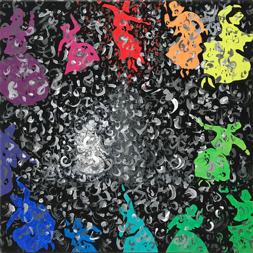 Dance and musik van Master Phago, Schilderij te koop op Singulart