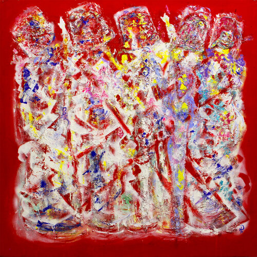 Rot und Weiß oder die Verheißung der Herzen de Master Phago, Pintura a la venta en Singulart