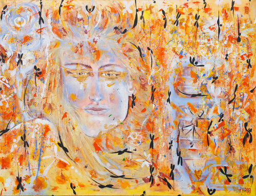 Top Modell and Cayenne oder der Tanz von Gelb-Gold und Schwarz by Master Phago, Digital for Sale on Singulart