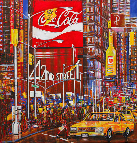 NYC, in red and yellow by Master Phago, Digital for Sale on Singulart
