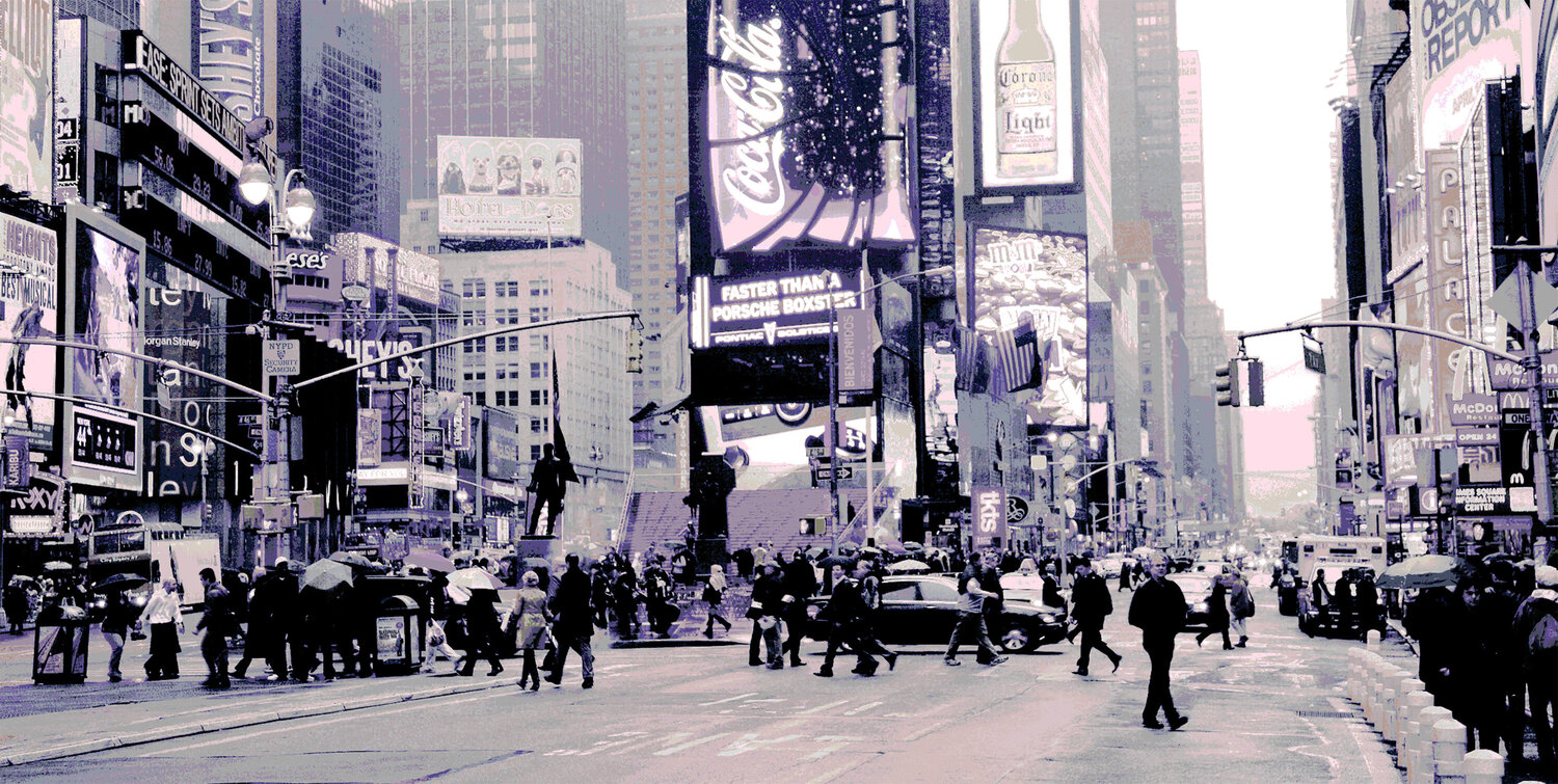 Times Square 2008 in Terracotta/Black and white Master Phago