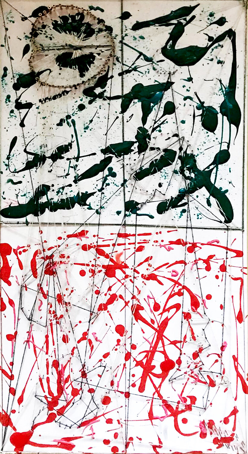 Red and Türkis Master Phago Original painting for sale