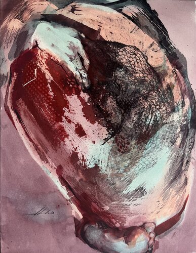 Motherhood. Reverse side. van Natalia Averianova, Schilderij te koop op Singulart