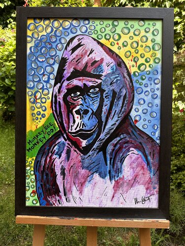 Monkey see, Monkey do von Marco Amato, Malerei kaufen auf Singulart