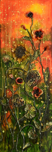 Summer Flowers van Anna Gold, Schilderij te koop op Singulart