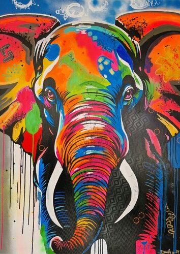 Rainbow Elfi de Daniela Schreiber, Pintura a la venta en Singulart