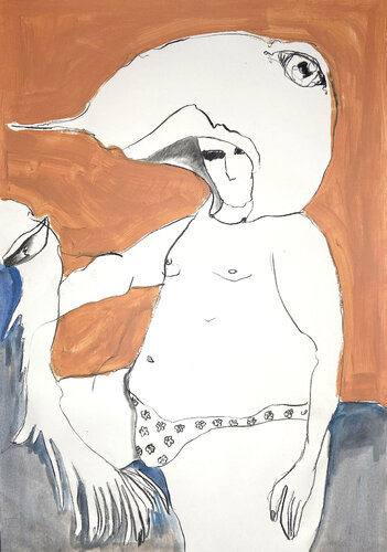 Delfinmann di Sissy Schneider, Disegno in vendita su Singulart