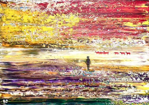 No horse no ride van Roland (Rolany) Schmidt-Cornehl, Schilderij te koop op Singulart