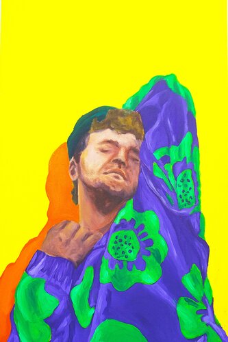 Kokett in Violett van Luca Nenning, Schilderij te koop op Singulart