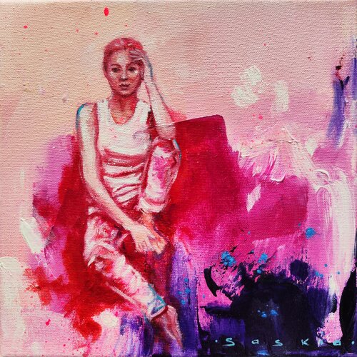 Moments Of Repose I van Saskia van Drunen, Schilderij te koop op Singulart