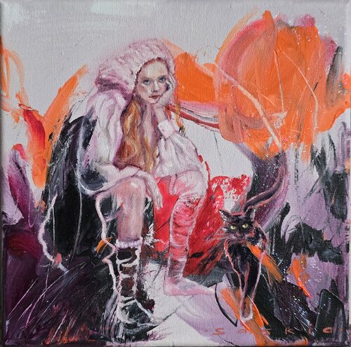 Connection in Stillness van Saskia van Drunen, Schilderij te koop op Singulart