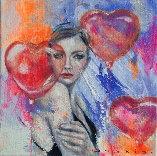 My Heart is Floating di Saskia van Drunen, Pittura in vendita su Singulart