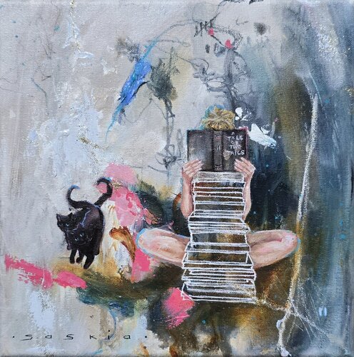 Booked and Slightly Surrounded. van Saskia van Drunen, Schilderij te koop op Singulart