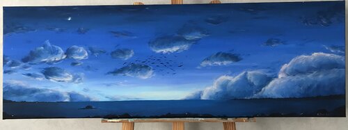 L’heure bleue par Marion Broca, Peinture en vente sur Singulart