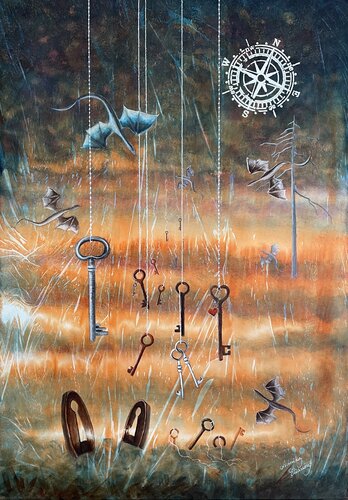 The keys of life van Annika Eliasson, Schilderij te koop op Singulart