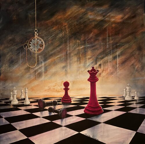 The Queen's gambit van Annika Eliasson, Schilderij te koop op Singulart