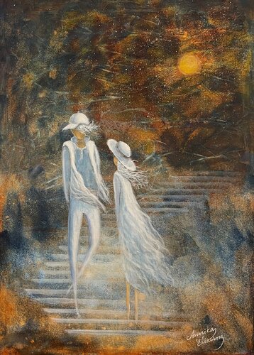 Spanish steps di Annika Eliasson, Pittura in vendita su Singulart