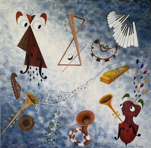 Let the music play di Annika Eliasson, Pittura in vendita su Singulart