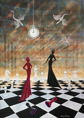 Queens of chess van Annika Eliasson, Schilderij te koop op Singulart