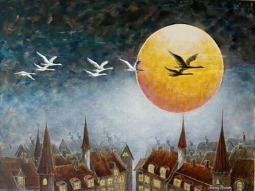 Bloodmoon van Annika Eliasson, Schilderij te koop op Singulart