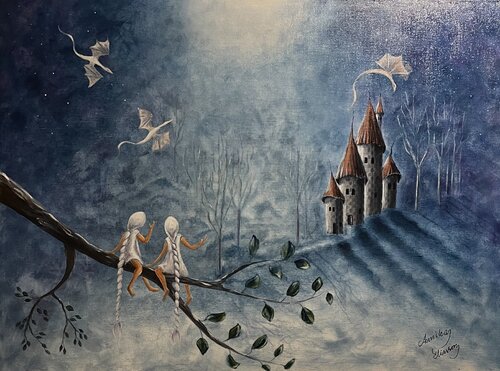 Dragonlight van Annika Eliasson, Schilderij te koop op Singulart