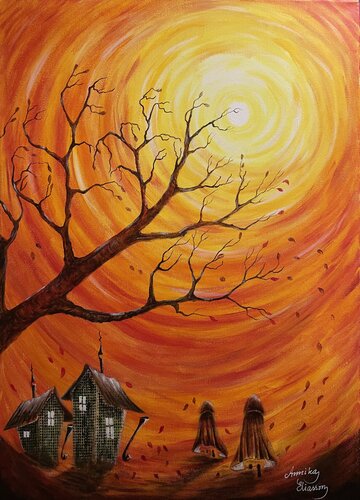 Autumn's Last Leaves van Annika Eliasson, Schilderij te koop op Singulart