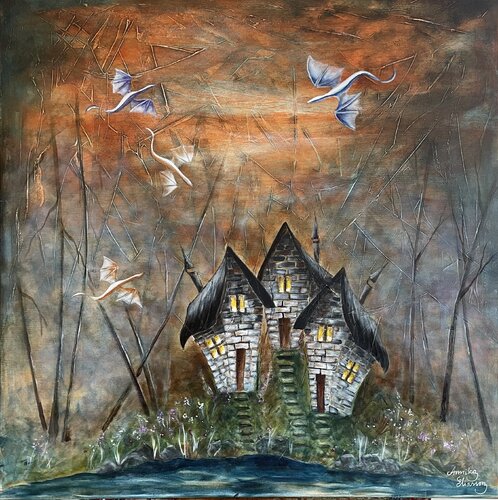The house of the dragons van Annika Eliasson, Schilderij te koop op Singulart