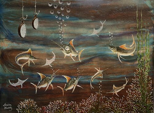 Gone Fishing von Annika Eliasson, Malerei kaufen auf Singulart