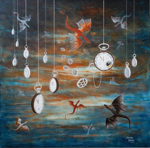 The hour of the dragons by Annika Eliasson, Painting for Sale on Singulart