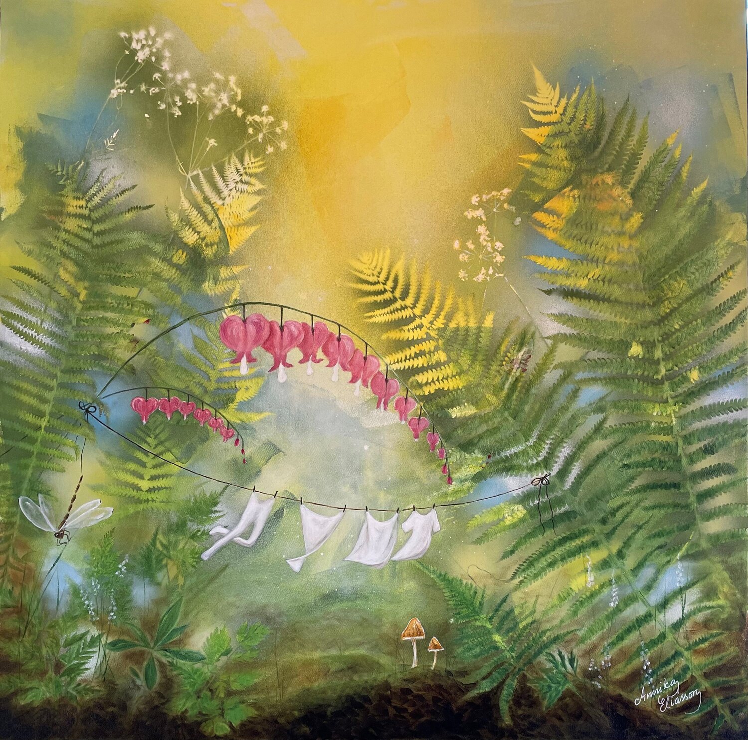The land of fern Annika Eliasson Originalgemälde zu verkaufen