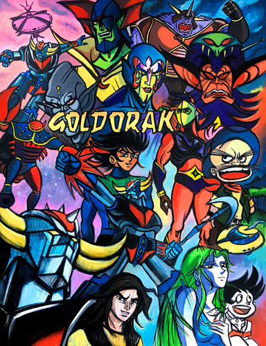 Goldorak Grendizer by Gilles Pierre, 회화 for Sale on Singulart