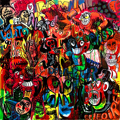 La ligue des super enfoirés di Gilles Pierre, Pittura in vendita su Singulart