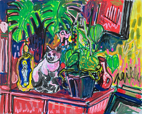 LE CHAT DE LEONE de Gilles Pierre, Pintura a la venta en Singulart