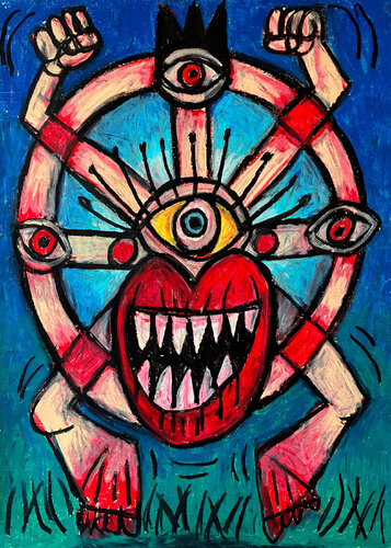 LA ROUE DE FORTUNE du Tarot de Saint-Etienne - ARCANE N°10 by Gilles Pierre, Work on Paper for Sale on Singulart