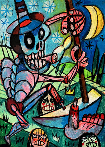 L'ARCANE SANS NOM du Tarot de Saint-Etienne - ARCANE N°13 di Gilles Pierre, Opera su carta in vendita su Singulart