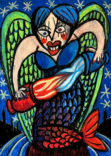 LA TEMPERANCE du Tarot de Saint-Etienne - ARCANE N°14 by Gilles Pierre, Work on Paper for Sale on Singulart