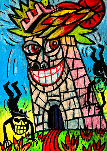 LA MAISON DIEU du Tarot de Saint-Etienne - ARCANE N°16 by Gilles Pierre, Work on Paper for Sale on Singulart