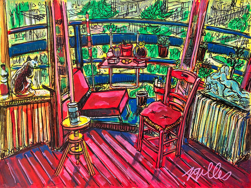 Le balcon di Gilles Pierre, Pittura in vendita su Singulart