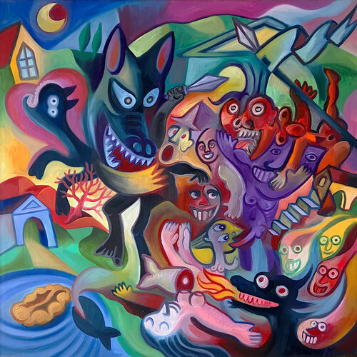 La mort de la petite sirène di Gilles Pierre, Pittura in vendita su Singulart
