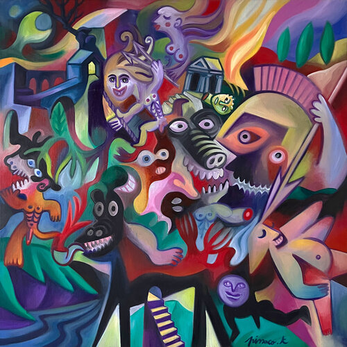 LA GUERRE DE TROIE van Gilles Pierre, Schilderij te koop op Singulart