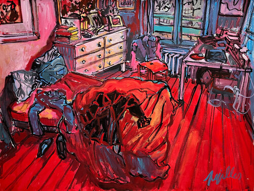 Ma chambre à Saint-Etienne di Gilles Pierre, Pittura in vendita su Singulart