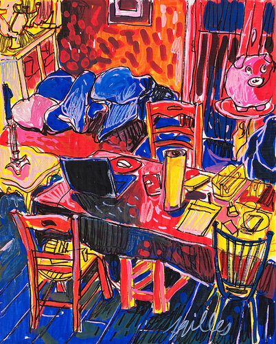Morning salon by Gilles Pierre, Painting for Sale on Singulart