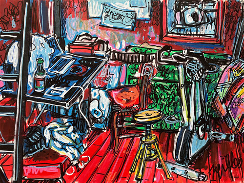 Sous la mezzanine von Gilles Pierre, Malerei kaufen auf Singulart