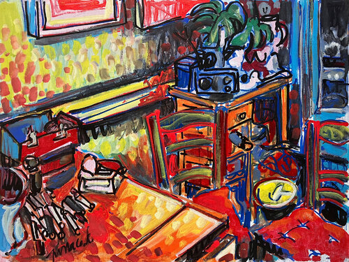 Table de cuisine by Gilles Pierre, Painting for Sale on Singulart