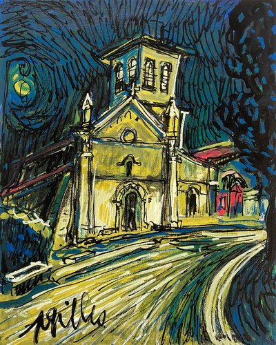 Eglise de Saint-Thomas la Garde di Gilles Pierre, Pittura in vendita su Singulart