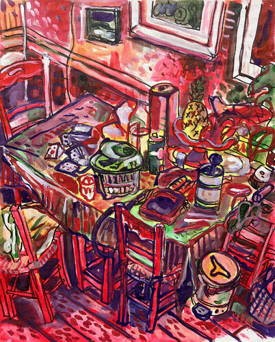 Table de cuisine von Gilles Pierre, Malerei kaufen auf Singulart