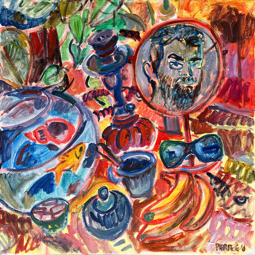 Autoportrait au Poisson von Gilles Pierre, Malerei kaufen auf Singulart