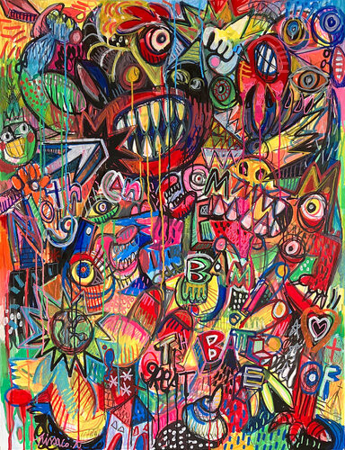 LA GRANDE BATAILLE van Gilles Pierre, Schilderij te koop op Singulart